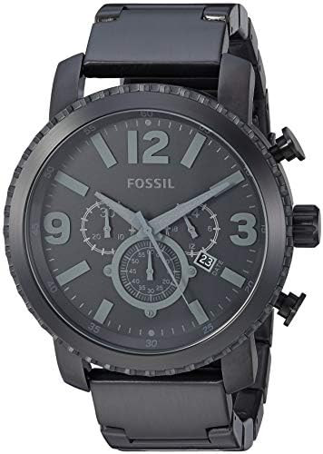 Correa de reloj Fossil BQ1652 Acero inoxidable Negro 24mm